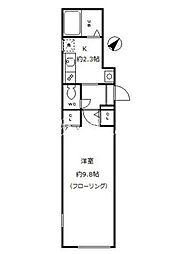MODULOR五反田 1Kの間取図画像
