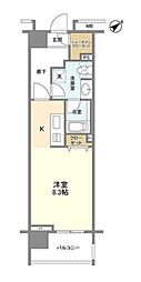 クリオ五反田 ワンルームの間取図画像