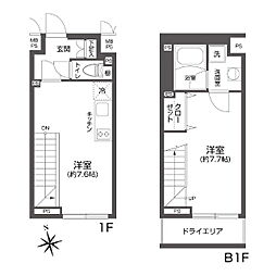 LEGALAND高円寺 1階1LDKの間取り