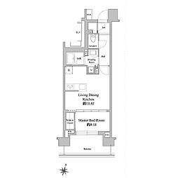 ドゥーエ西馬込 5階1LDKの間取り