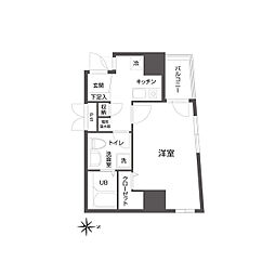 クローバーステイ秋葉原 7階1Kの間取り