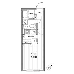 ZESTY春日町 1階ワンルームの間取り