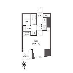 GRANDPASEO市谷甲良町 1Kの間取図画像