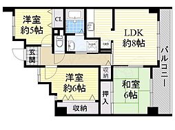 リシャール・コート 3LDKの間取図画像