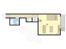 セヴィア岡山手 ワンルームの間取図画像