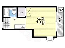 アートハイツ西崎 1Kの間取図画像