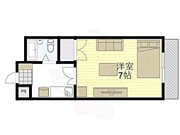 京阪錦マンション 1Kの間取図画像