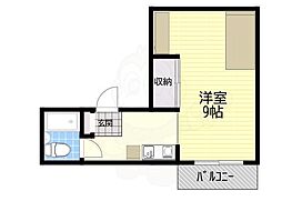 くずは西プラザ ワンルームの間取図画像