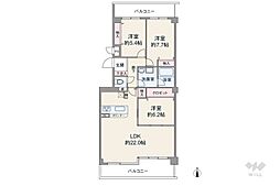 ライオンズマンション川西多田 3LDKの間取図画像