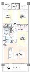 パークホームズ稲毛 3LDKの間取図画像