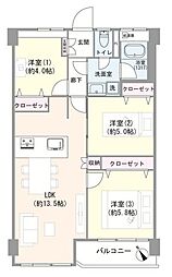 小栗原住宅　3号棟 3LDKの間取り
