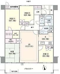 ガーデンプラザ新検見川17番館 4LDKの間取図画像