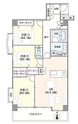 エクセレント千葉駅前タワー 3LDKの間取図画像