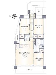 間取図画像 3LDK