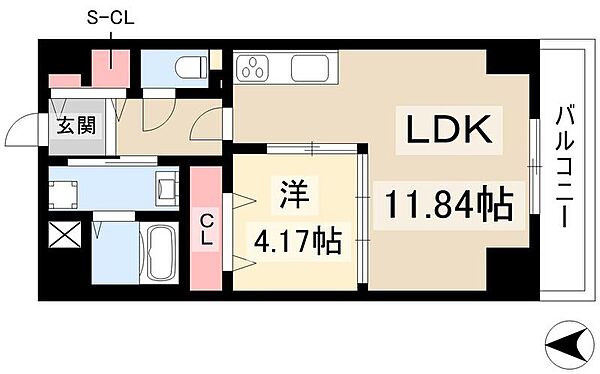 GRAN DUKE栄elima ｜愛知県名古屋市中区栄5丁目(賃貸マンション1LDK・2階・40.63㎡)の写真 その2