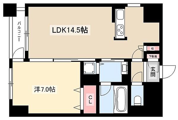 グランデージ泉 ｜愛知県名古屋市東区泉3丁目(賃貸マンション1LDK・7階・50.72㎡)の写真 その2