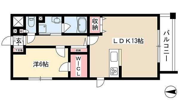 chaton吹上 ｜愛知県名古屋市昭和区折戸町1丁目(賃貸マンション1LDK・4階・47.50㎡)の写真 その2