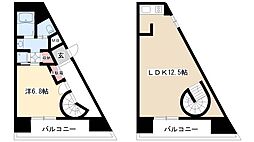 リエス東別院 10階1LDKの間取り