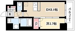 メイクスデザイン名駅南 3階1DKの間取り