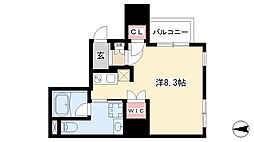 Comfortささしまライブ 5階ワンルームの間取り