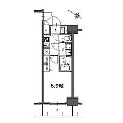 S-RESIDENCE神宮西駅前ascent 13階1Kの間取り