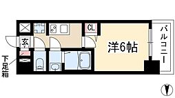 メイクス今池PRIME 10階1Kの間取り