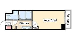 ISM栄 10階1Kの間取り