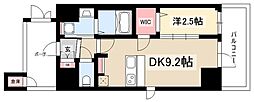 エステムコート名古屋新栄IIアリーナ 15階1DKの間取り