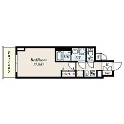 S-RESIDENCE東別院 13階1Kの間取り