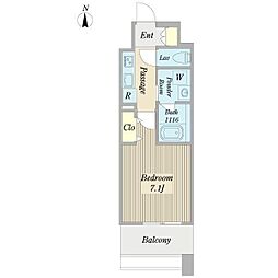 カンピオーネ御器所通 11階1Kの間取り