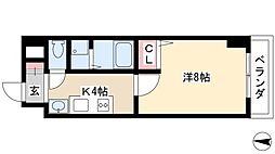 リアライズ沢下町II（willDo金山沢下） 5階1Kの間取り