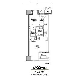 グラン・アベニュー 栄 3階1LDKの間取り