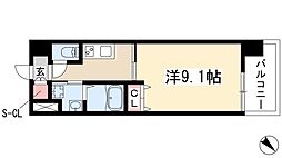 Gokiso　Terrace 9階1Kの間取り