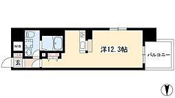 Gramercy Shirakawa Koen 6階ワンルームの間取り