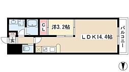 Gramercy Shirakawa Koen 9階1LDKの間取り