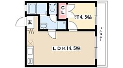 MOON　TOWN 4階1LDKの間取り