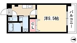 アメニティ吹上 3階1Kの間取り