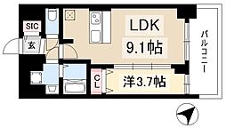 プレサンス上前津ディアシス 12階1LDKの間取り