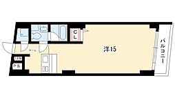 ＮＢＭ則武 5階ワンルームの間取り