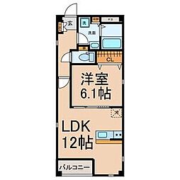 LUCE II 1階1LDKの間取り