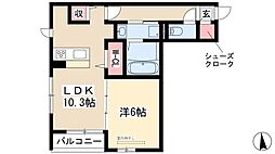エポラール東別院 3階1LDKの間取り