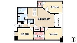 グラン・アベニュー 栄 11階2SLDKの間取り