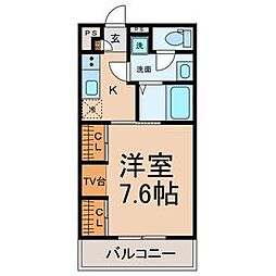 Siena 2階1Kの間取り