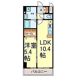 マイアトリア栄 1LDKの間取図画像