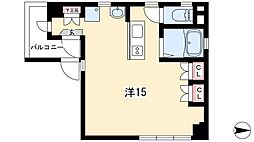 ジラールペルゴ ワンルームの間取図画像