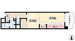 THERESIDENCEKANAYAMASOUTH 1DKの間取図画像