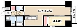 Primal千種stelo 1LDKの間取図画像