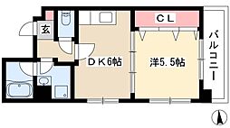 HP名駅ビル 1DKの間取図画像