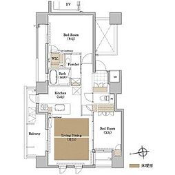 プライムメゾン御器所 2LDKの間取図画像