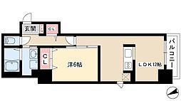 ヴェルドュアルテ 1LDKの間取図画像